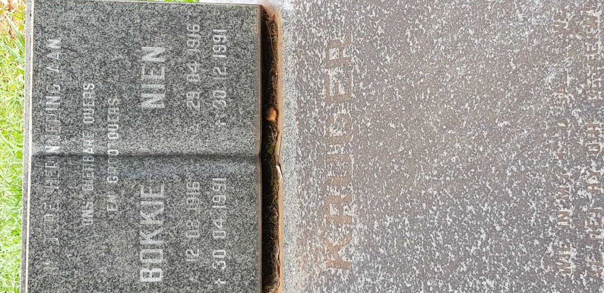 KRUGER Bokkie 1916-1991 &amp; Nien 1916-1991