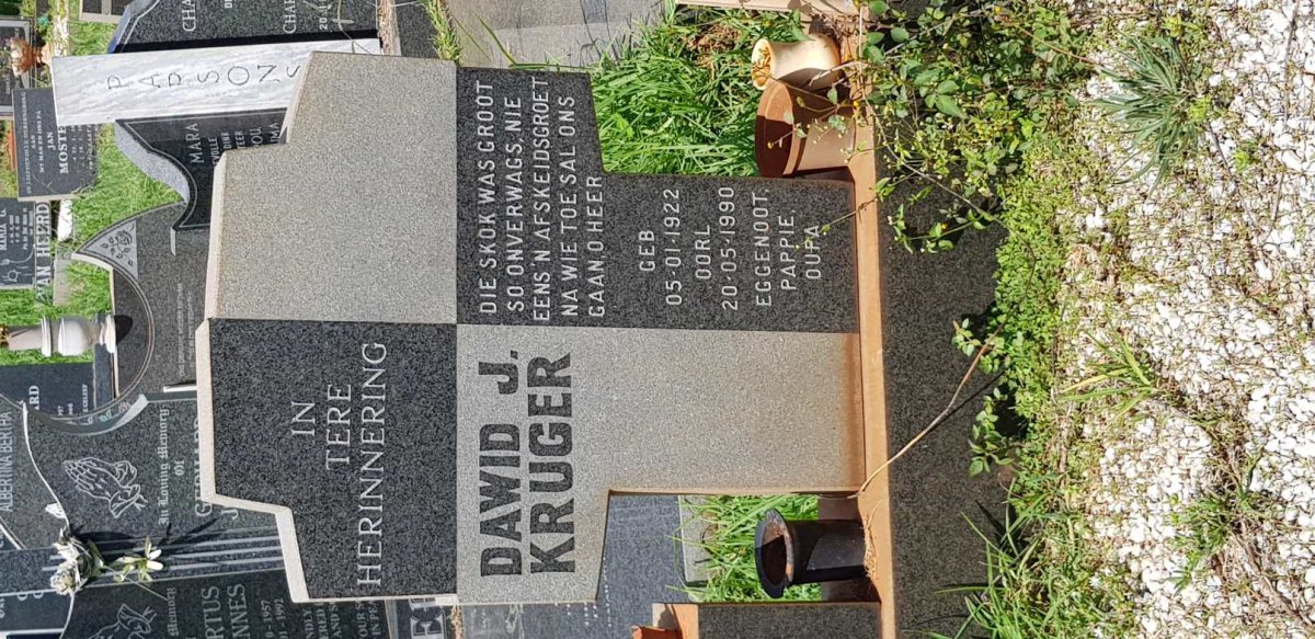KRUGER Dawid J. 1922-1990