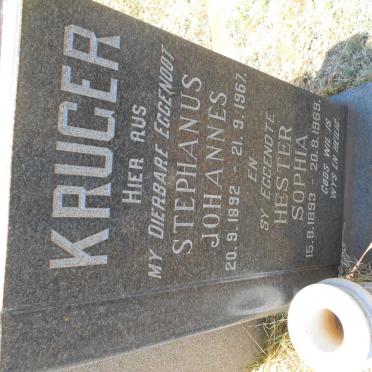 KRUGER Stephanus Johannes 1892-1967 &amp; Hester Sophia 1893-1969