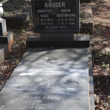 KRUGER Douw Gertbrand 1932-1996 &amp; Dorothy Rose 1934-1979