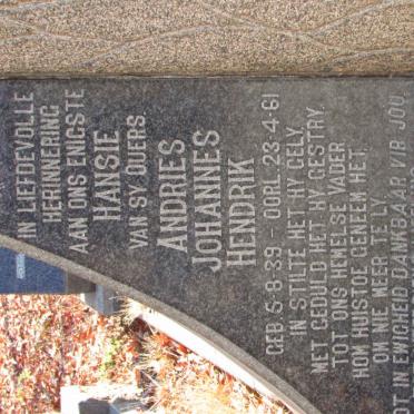 KRUGER Andries Johannes Hendrik 1939-1961