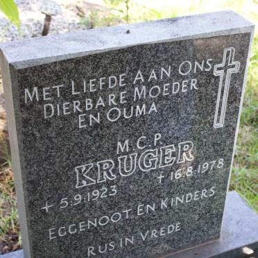 KRUGER M.C.P. 1923-1978