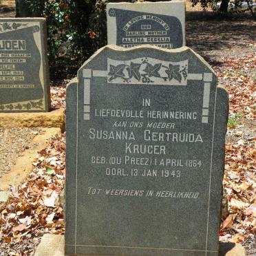 KRUGER Susanna Gertruida nee DU PREEZ 1864-1943