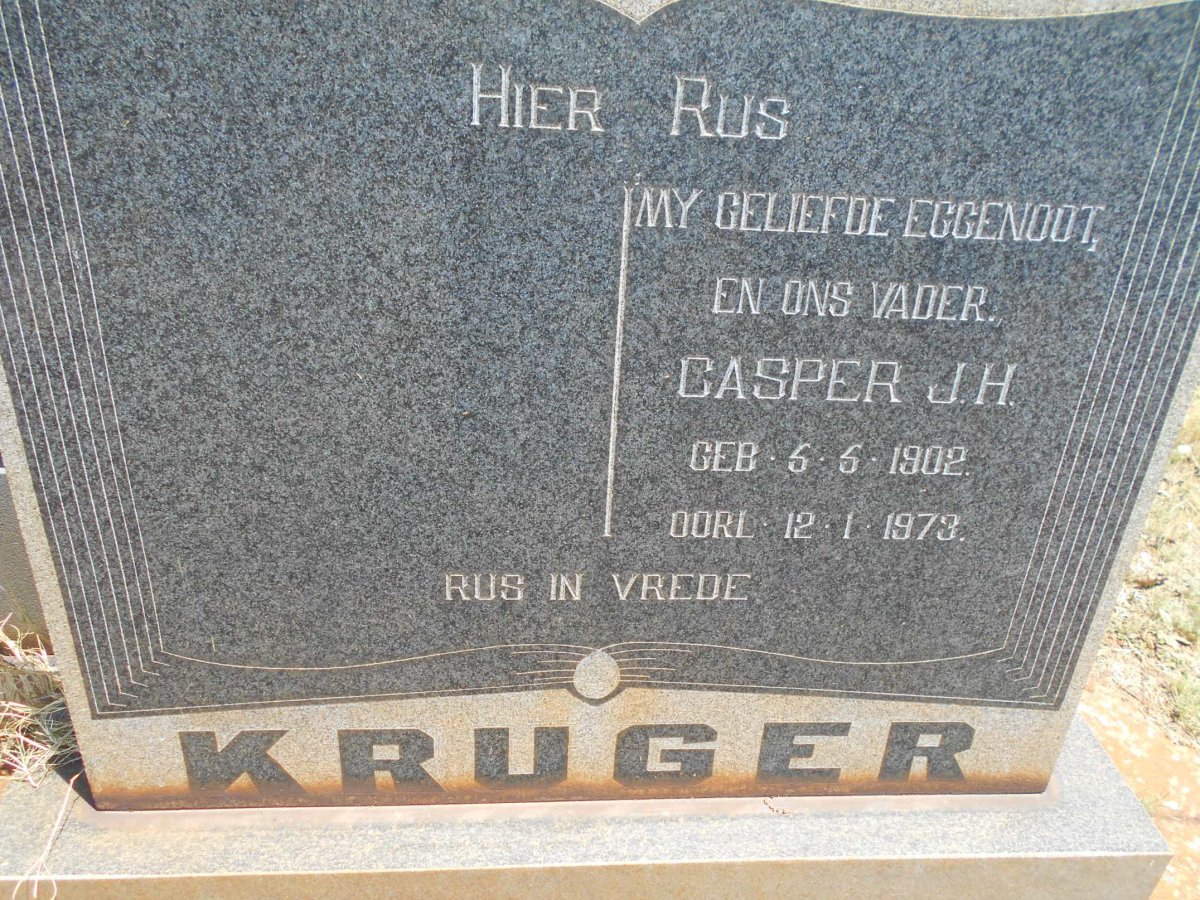 KRUGER Casper J.H. 1902-1973