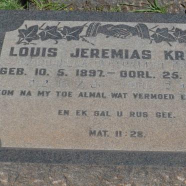 KRUGER Louis Jeremias 1897-1957 &amp; Magdalena Gertbreght 1898-1971