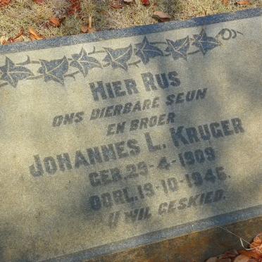 KRUGER Johannes L. 1909-1946