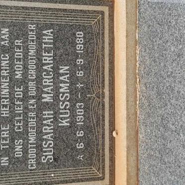 KUSSMAN Susarah Margaretha 1903-1980