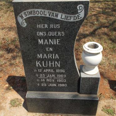 KUHN Manie 1896-1969 &amp; Maria 1903-1980