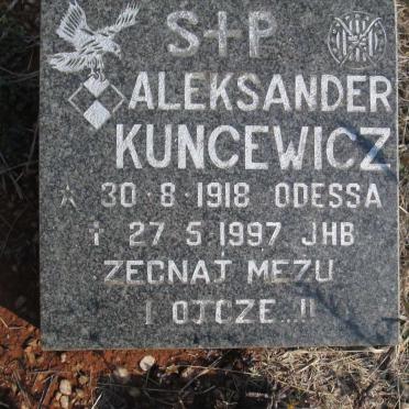 KUNCEWICZ Maria 1885-1975 :: KUNCEWICZ Aleksander 1918-1997