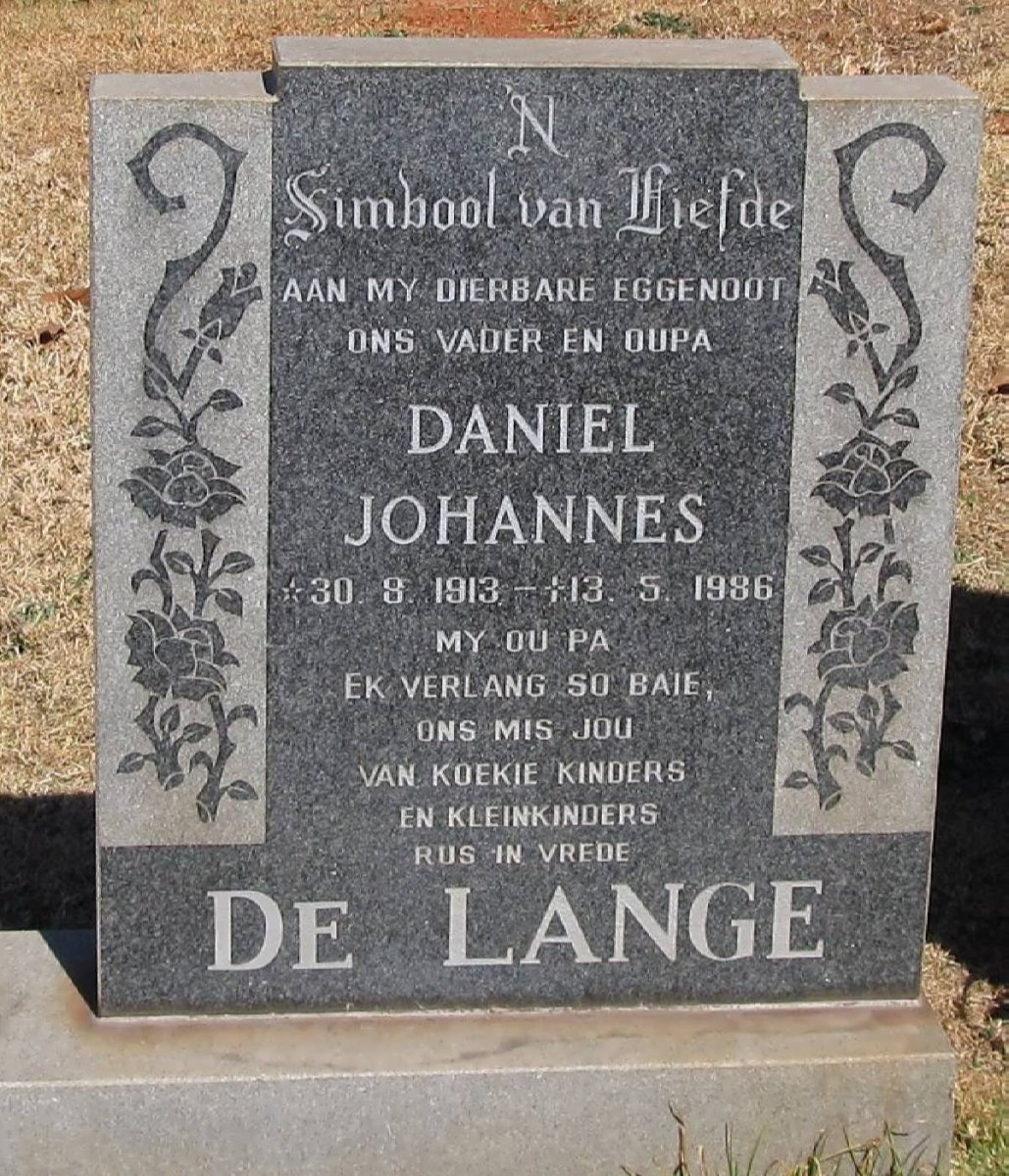 LANGE Daniel Johannes, de 1913-1986