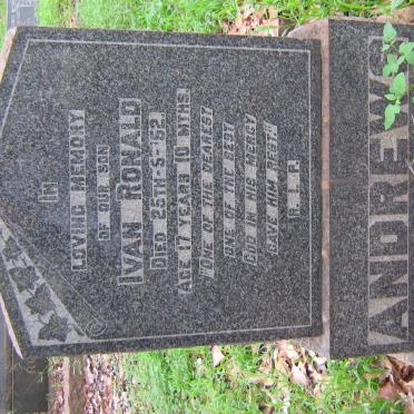 LAY Jimmy 1907-1973 :: ANDREWS Ivan Ronald -1952