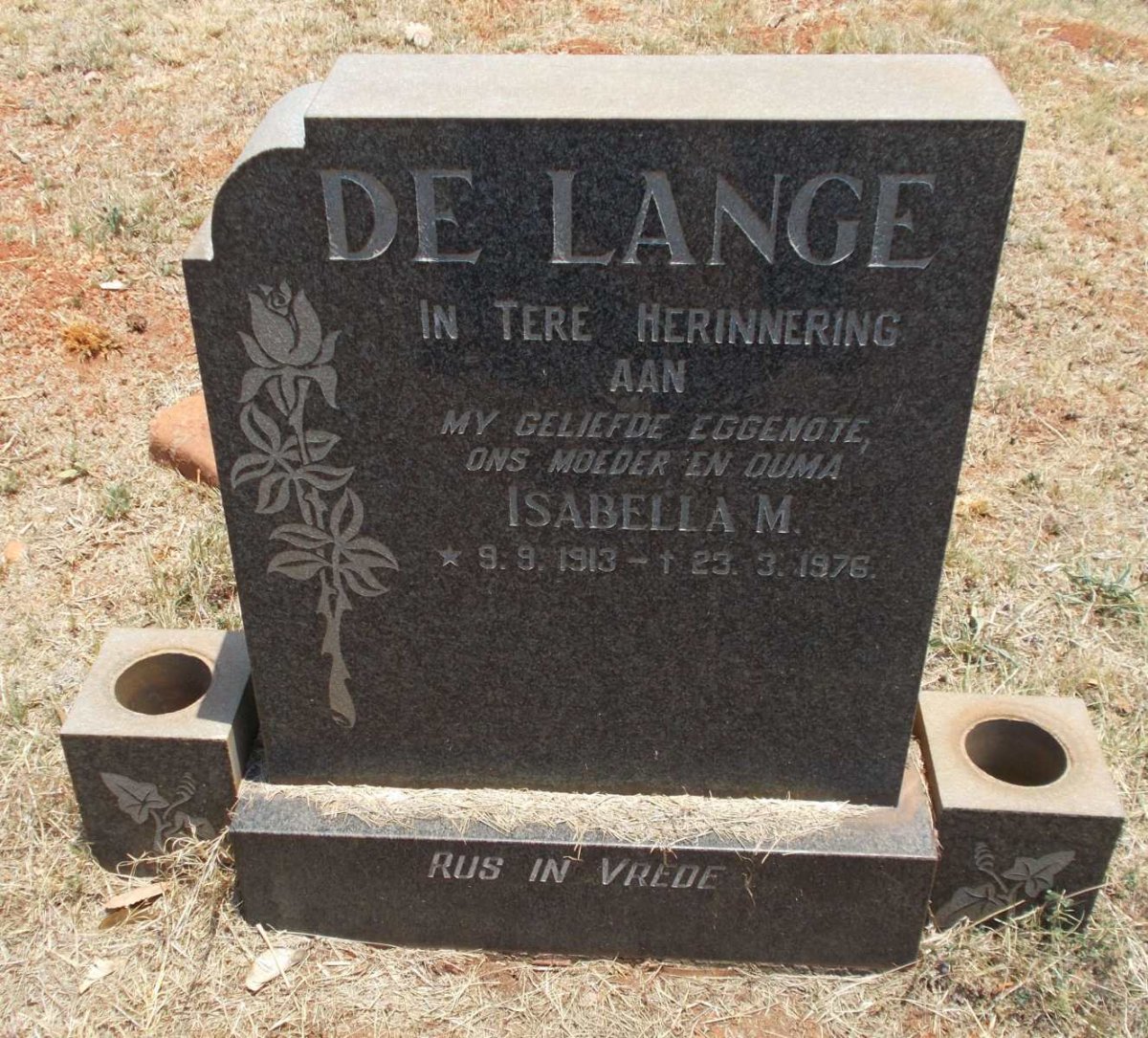LANGE Isabella M., de 1913-1976