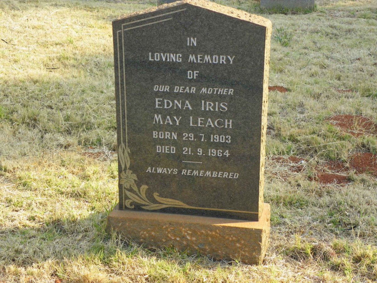 LEACH Edna Iris May 1903-1964