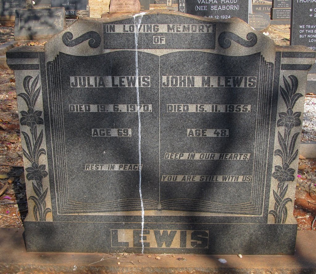 LEWIS John M. -1955 &amp; Julia -1970