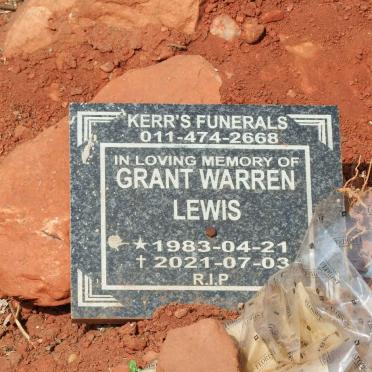 LEWIS Grant Warren 1983-2021