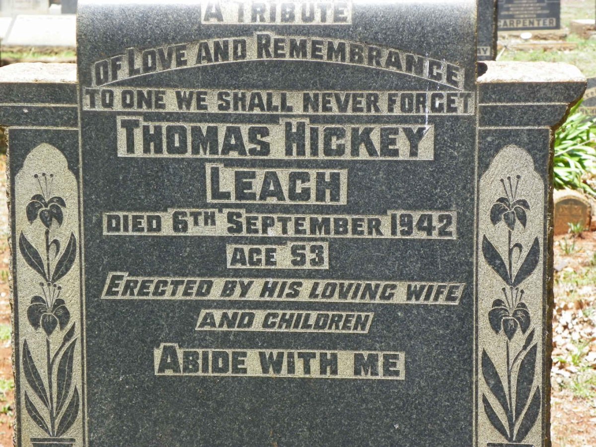 LEACH Thomas Hickey -1942