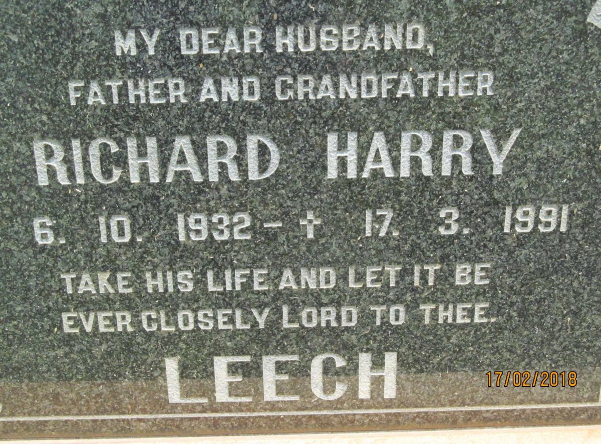 LEECH Richard Harry 1932-1991