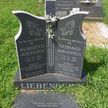 LIEBENBERG Albertus Johannes 1957-1992 :: LIEBENBERG Gerhard Johannes 1987-2007