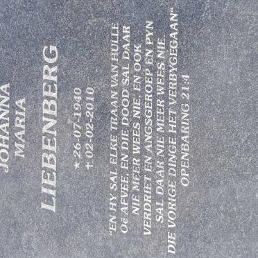 LIEBENBERG Hester Johanna Maria 1940-2010