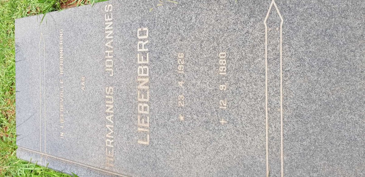 LIEBENBERG Hermanus Johannes 1926-1980