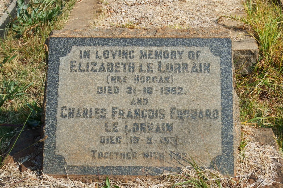 LORRAIN Charles Francois Edouard, le -1931 &amp; Elizabeth HORGAN -1962