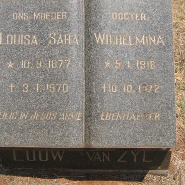 LOUW Louisa Sara 1877-1970 :: VAN ZYL Wilhelmina 1916-1972