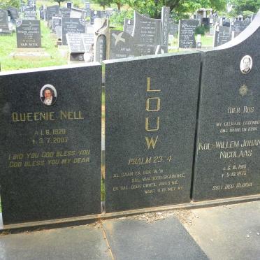 LOUW Willem Johannes Nicolaas 1918-1975 &amp; Queenie NELL 1920-2007
