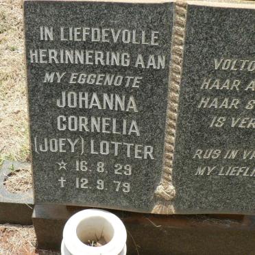 LOTTER Johanna Cornelia 1929-1979