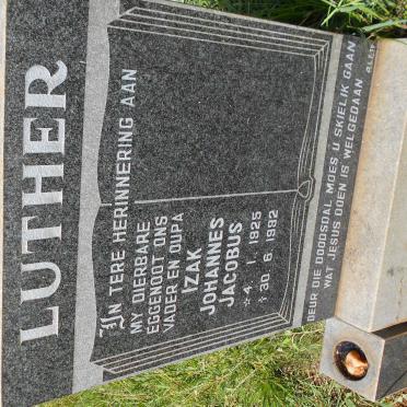 LUTHER Izak Johannes Jacobus 1925-1982
