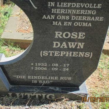 LUTTIG Rose Dawn nee STEPHENS 1932-2006