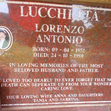 LUCCHETTA Lorenzo Antonio 1951-1999