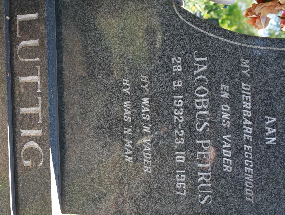 LUTTIG Jacobus Petrus 1932-1967