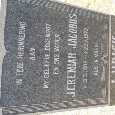 LUDICK Jeremiah Jacobus 1909-1973