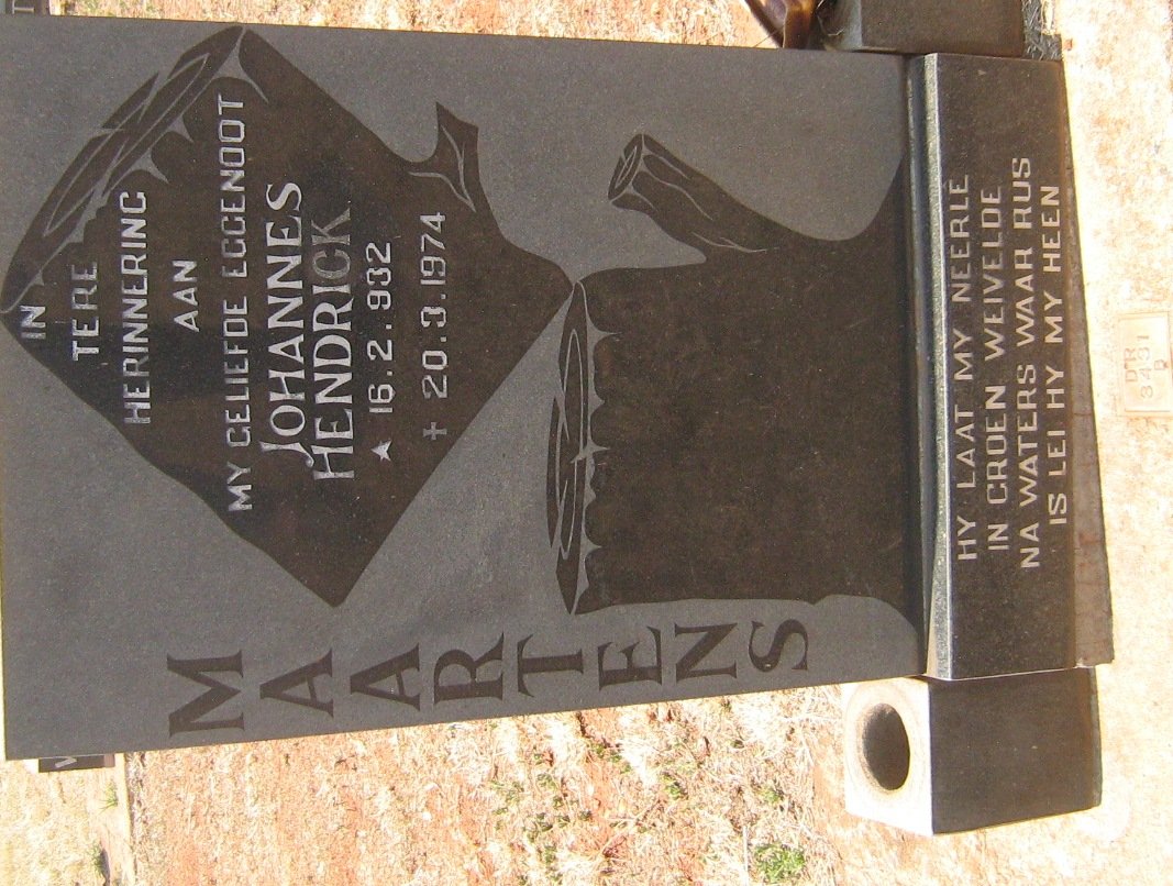 MAARTENS Johannes Hendrick 1932-1974