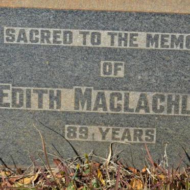 MACLACHLAN Edith