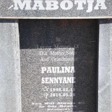 MABOTJA Paulina Sennyane 1948-2014
