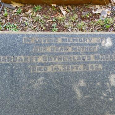 MACAULAY Margaret Sutherland -1942