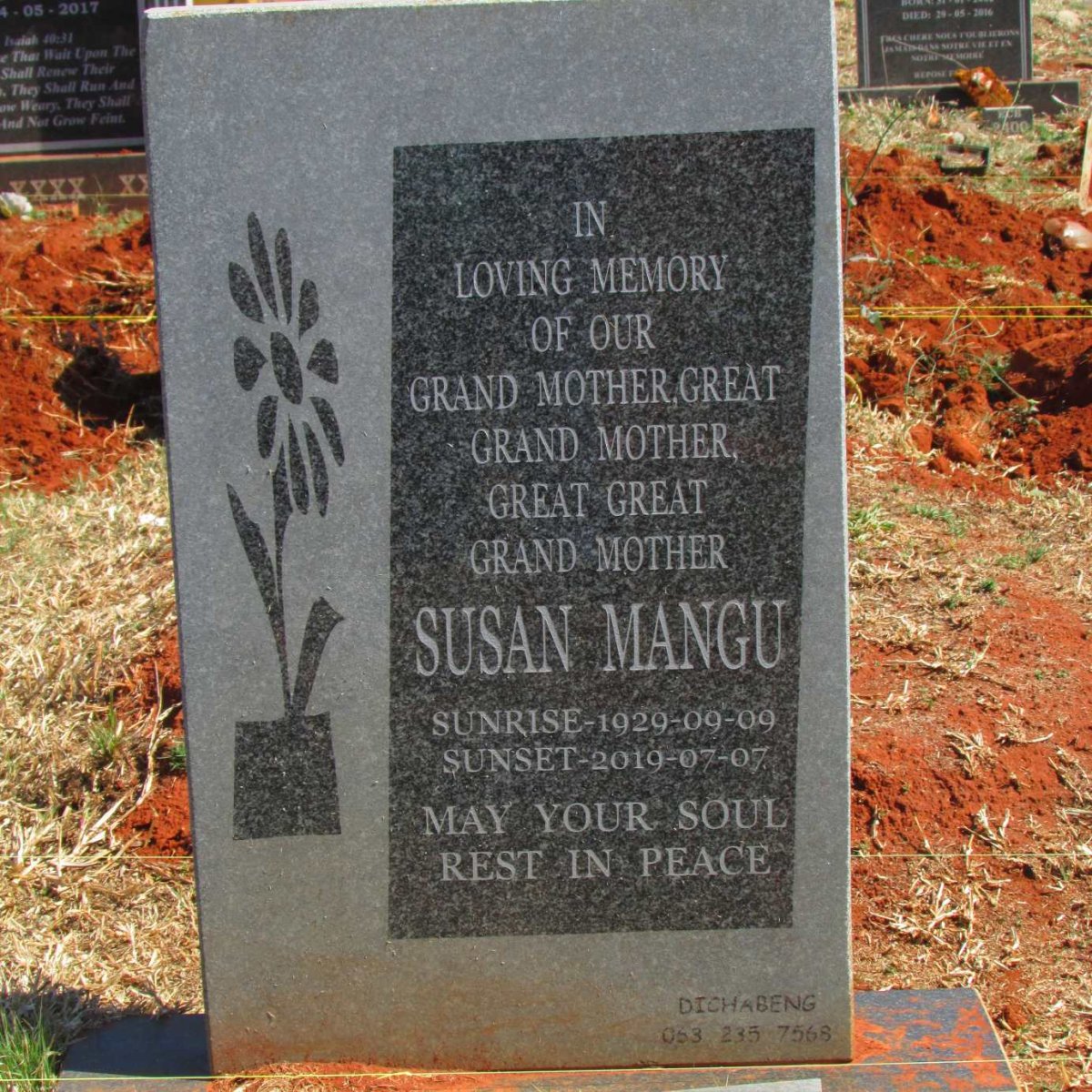 MANGU Susan 1929-2019