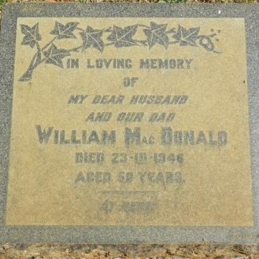 MacDONALD William -1946