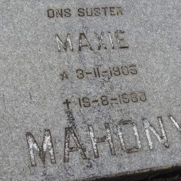 MAHONY Maxie 1905-1980