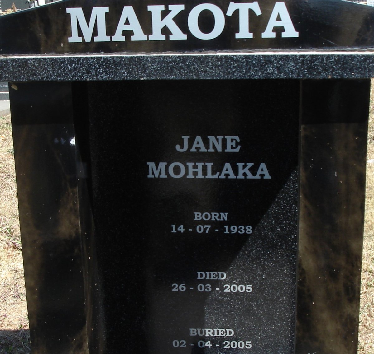 MAKOTA Jane Mohlaka 1938-2005