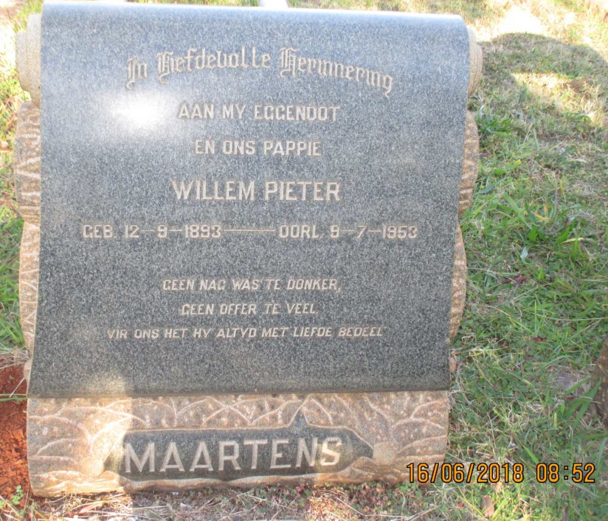MAARTENS Willem Pieter 1893-1953