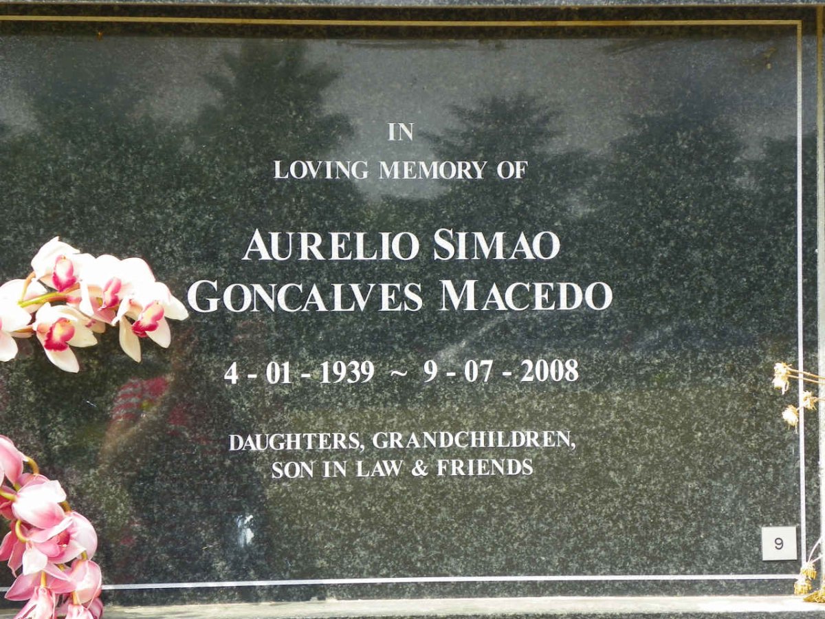 MACEDO Aurelio Simao Goncalves 1939-2008