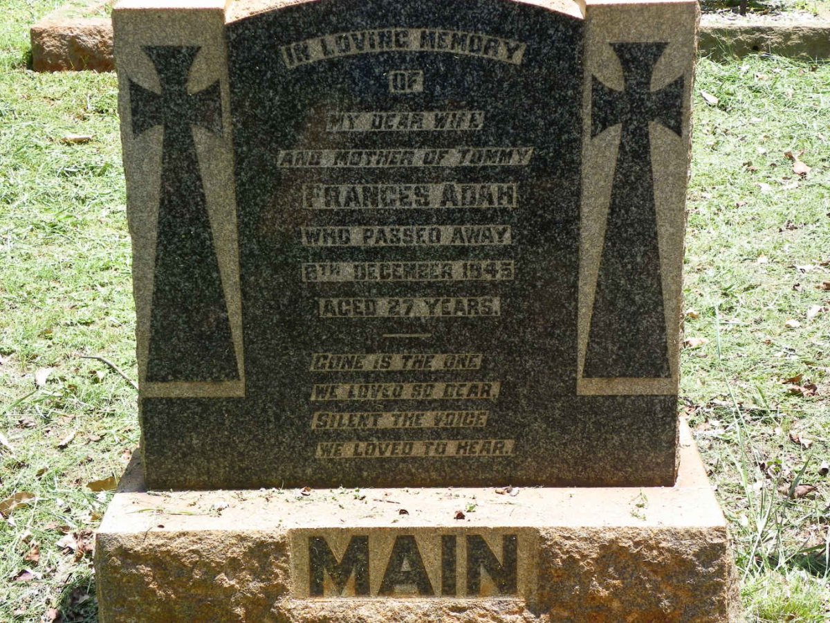 MAIN Frances Adah -1945