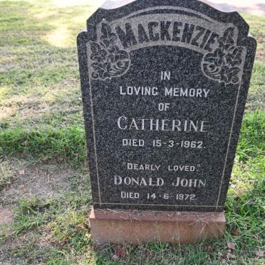 MACKENZIE Donald John -1972 &amp; Catherine -1962
