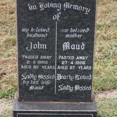 MAGUIRE John -1963 &amp; Maud -1986