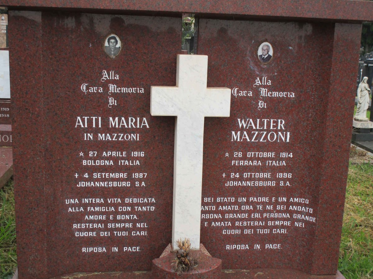 MAZZONI Walter 1914-1996 &amp; Atti Maria 1916-1987