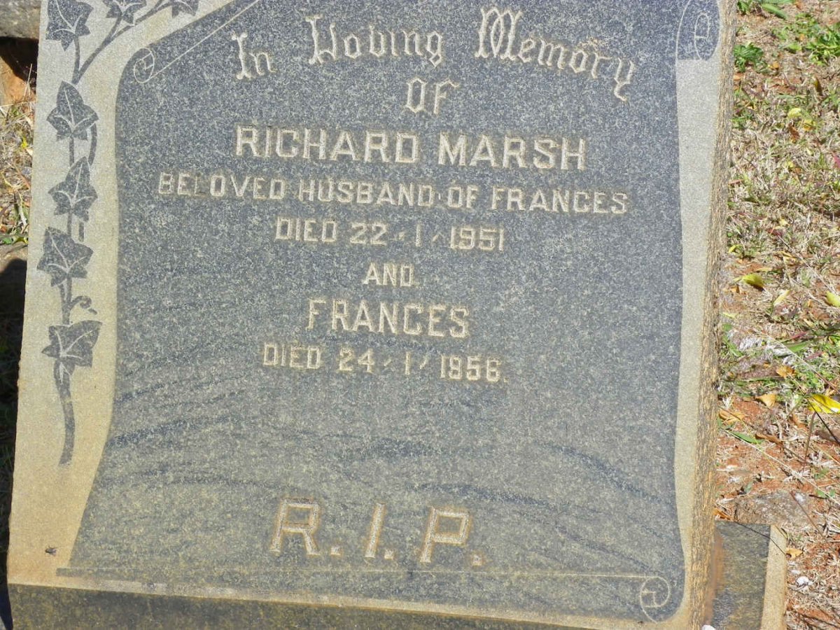 MARSH Richard -1951 &amp; Frances -1956