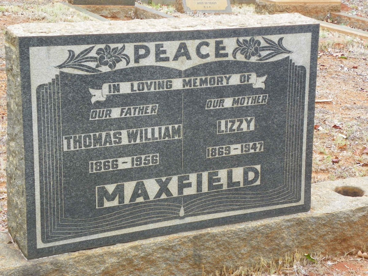 MAXFIELD Thomas William 1866-1956 &amp; Lizzy 1869-1947