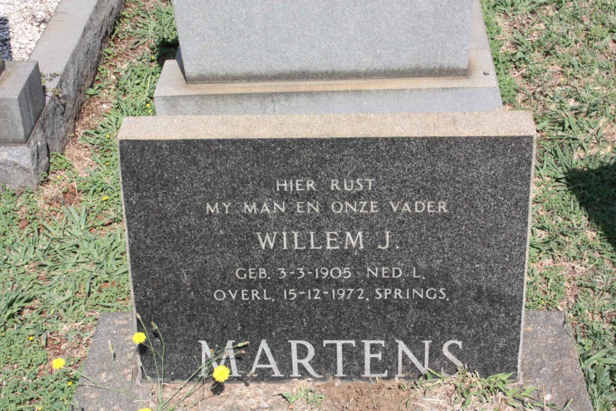 MARTENS Willem J. 1905-1972